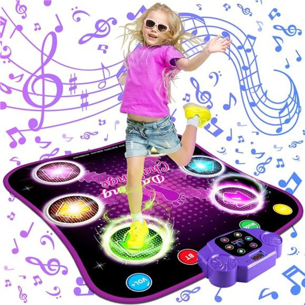 Kids Dance Mat Toys, Electronic Music Dance Pad with Light Up for 3-12 Year Old